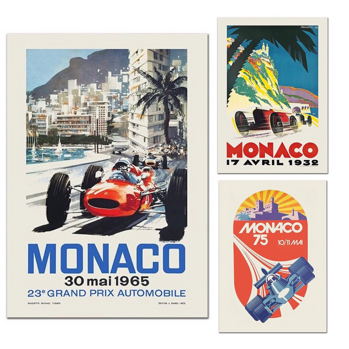JUSTGOODMOOD Monaco F1 Poster – Edle Wanddeko