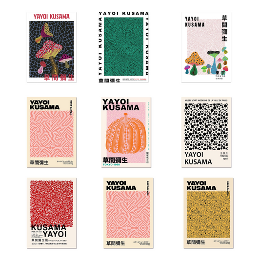 Poster Modern Yayoi Kusama Abstract Nordic | Pictures living room | Murals Bedroom | Deco print without frame | Pictures set art print