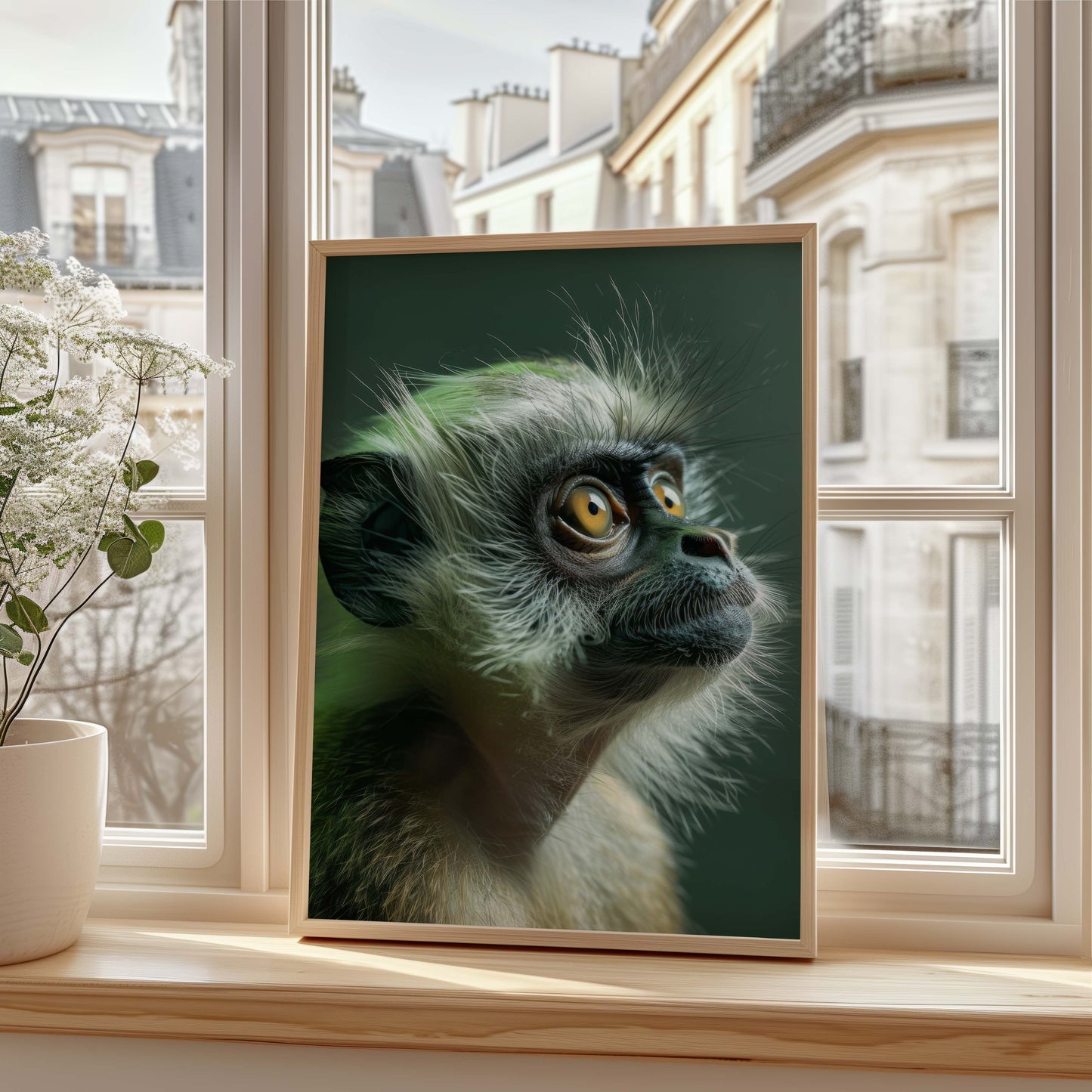 Süße Affen Poster · Geschenkidee · Affenbabys mit großen Augen · Dekoprint ohne Rahmen