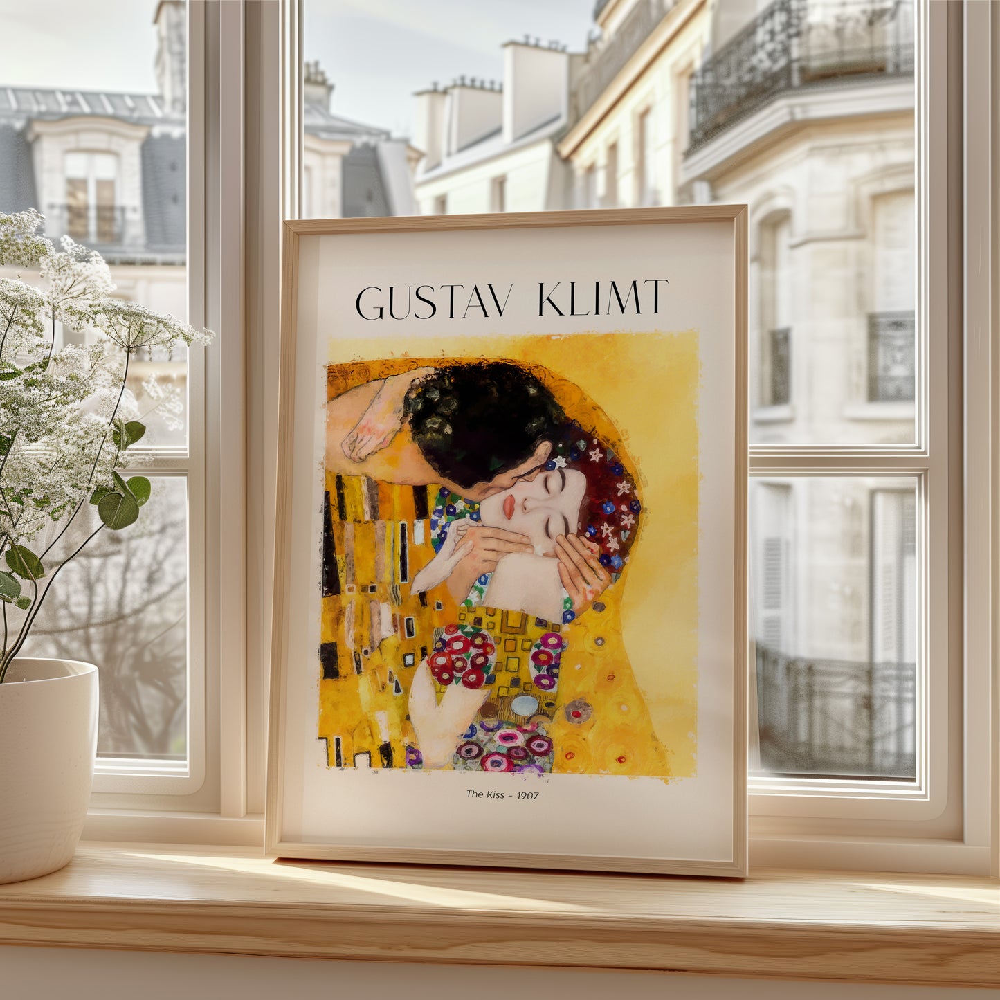 Gustav Klimt Poster · Geschenkidee · Der Kuss Goldene Kunst Ikonische Jugendstil Wandkunst · Dekoprint ohne Rahmen