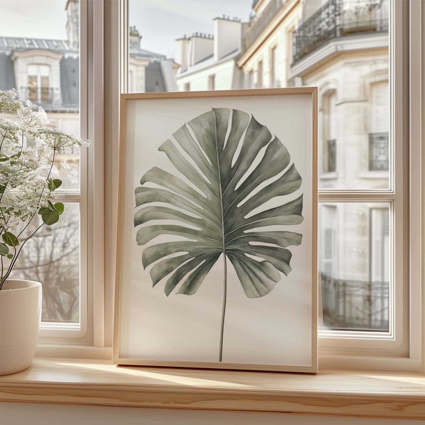 Botanik Poster · Geschenkidee · Monstera Kakteen und Tropische Pflanzen · Dekoprint ohne Rahmen