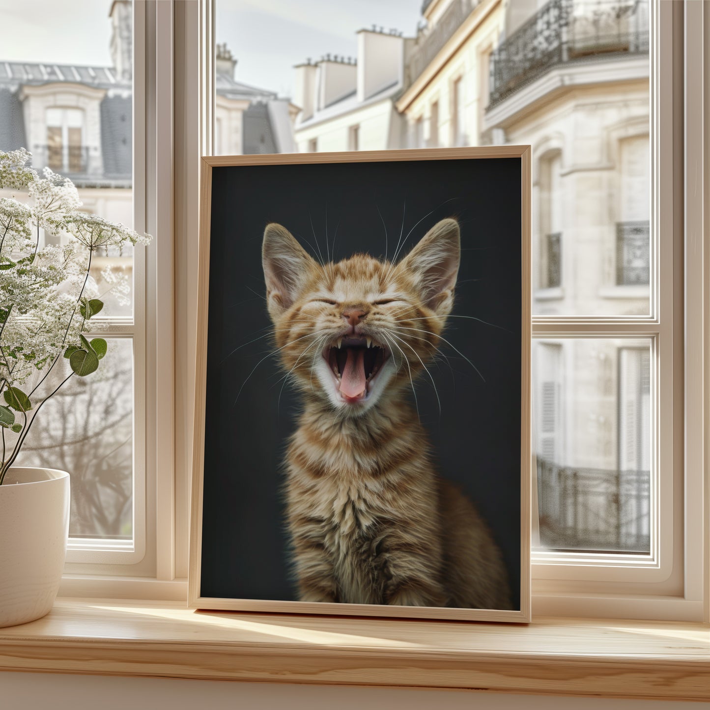 Lustige Haustier Poster · Geschenkidee · Chihuahua mit Brille Hunde und Katze · Dekoprint ohne Rahmen