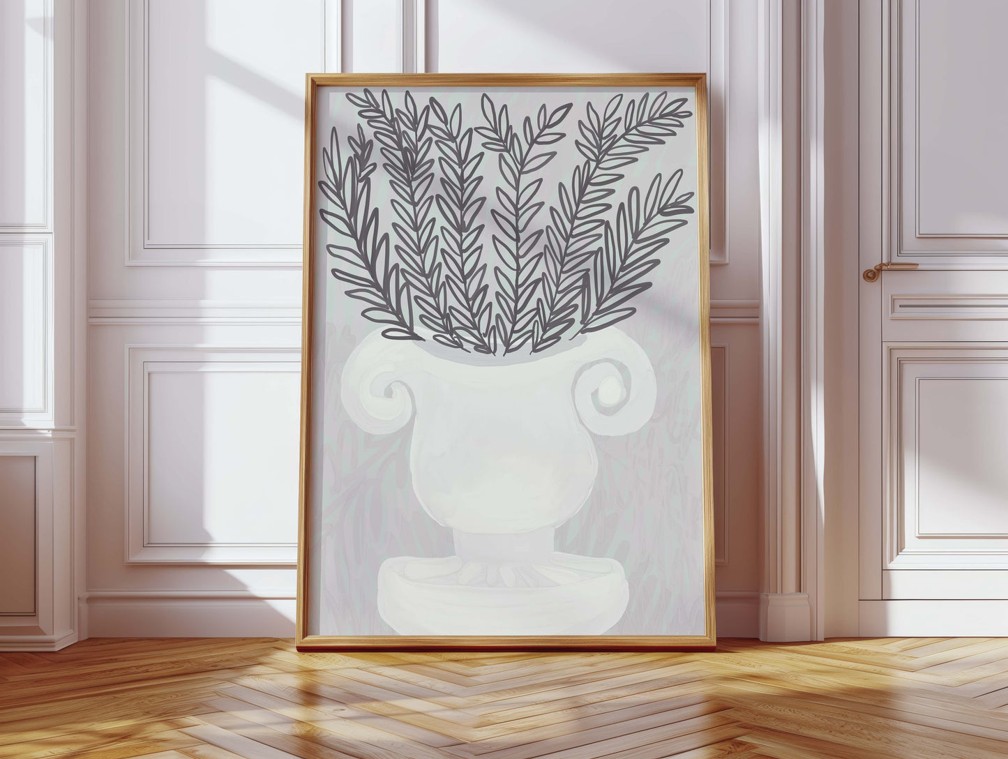 Mediterrane Zitronen Poster · Geschenkidee · Blaue Fliesen, Zitronen und mediterrane Kunst · Dekoprint ohne Rahmen
