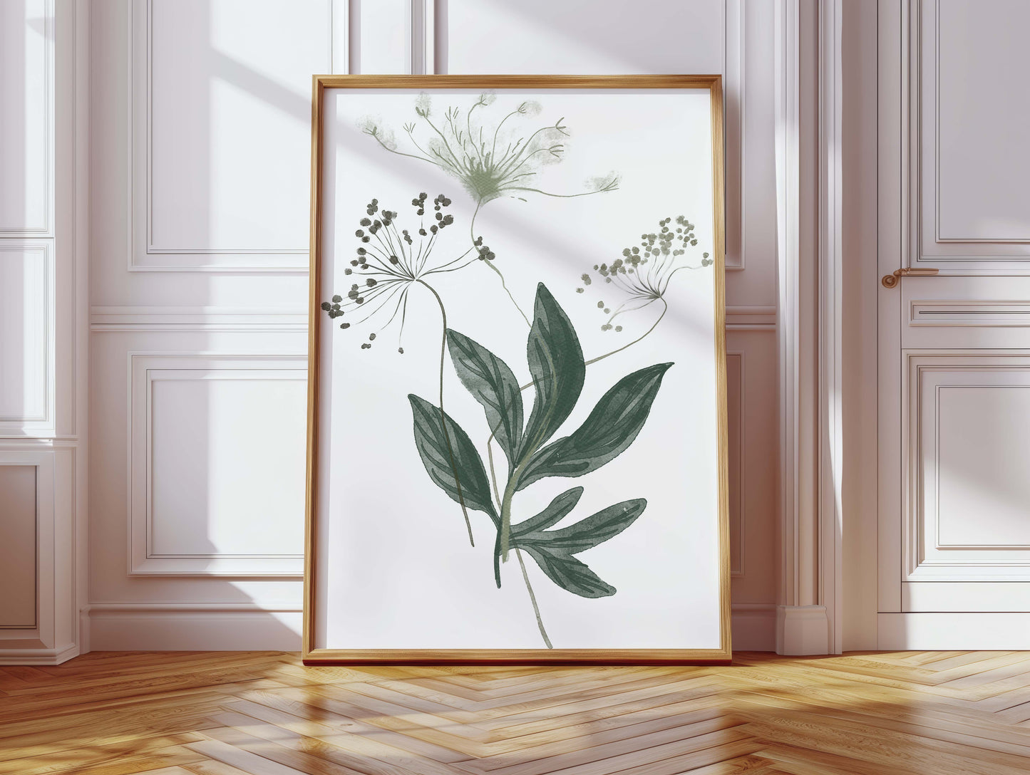 Botanische Wildblumen Poster · Geschenkidee · Zarte Blumenarrangements in Pastellfarben mit Schmetterlingen · Dekoprint ohne Rahmen