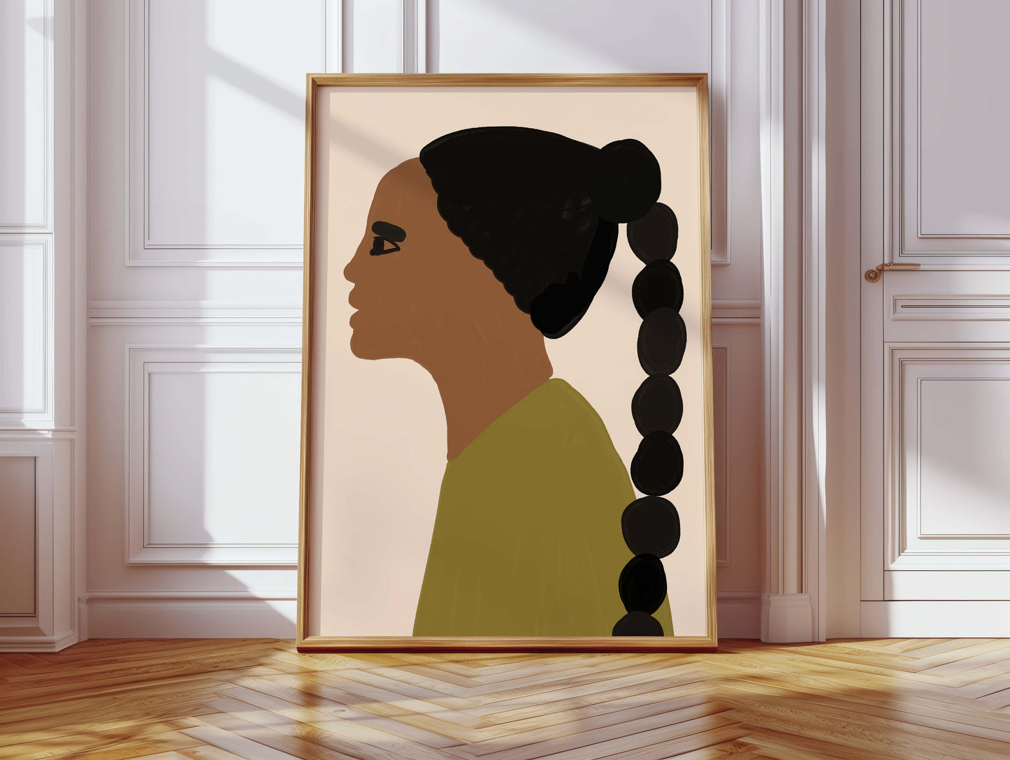 Abstrakte Frauenkunst Poster · Geschenkidee · Moderne Frauenporträts und Line Art in warmen Farben · Dekoprint ohne Rahmen