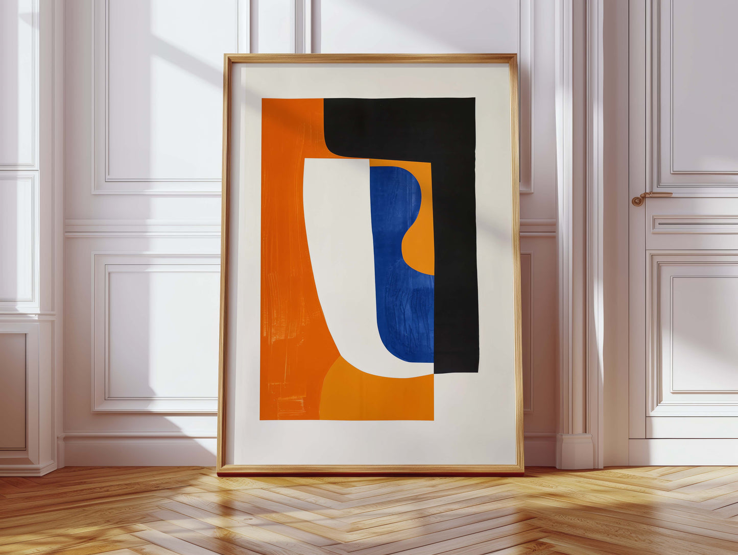 Abstrakte Blumen Poster · Geschenkidee · Moderne Vase, Stillleben und Geometrische Kunst · Dekoprint ohne Rahmen