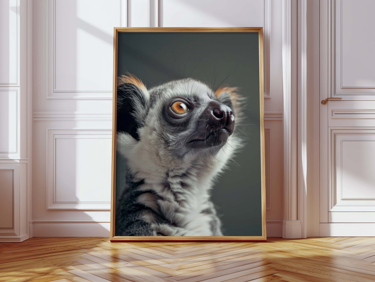 Niedliche Tiere Poster · Geschenkidee · Eichhörnchen, Lemur und Fledermauskatze · Dekoprint ohne Rahmen