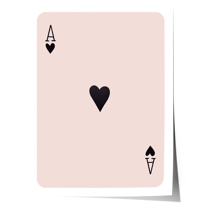 Ace of Hearts Poster – Premium Baumwoll-Leinwand