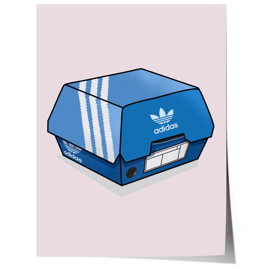 adidas sneaker box illustration poster