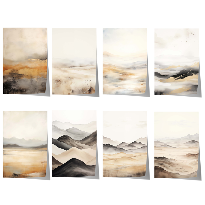 Wüstenlandschaft Poster auf Baumwollcanvas – JUSTGOODMOOD