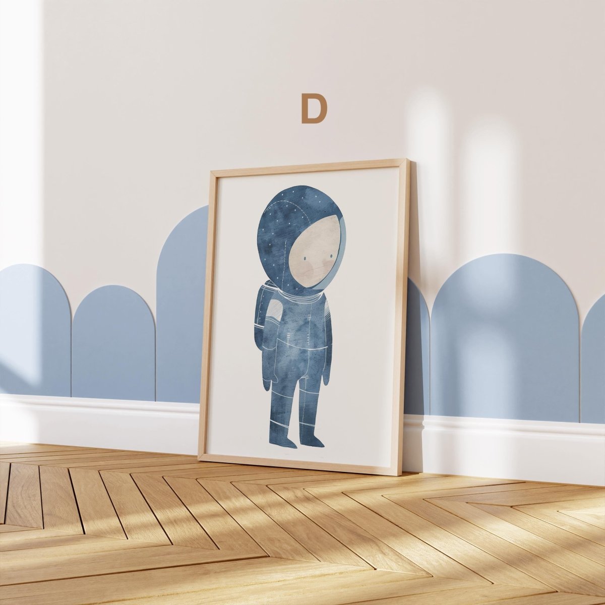 Astronaut Poster Kinderzimmer · Geschenkidee für Kinder · Kinderzimmer Deko · Weltraum Rakete & Planeten · Deko Print ohne Rahmen - justgoodmood