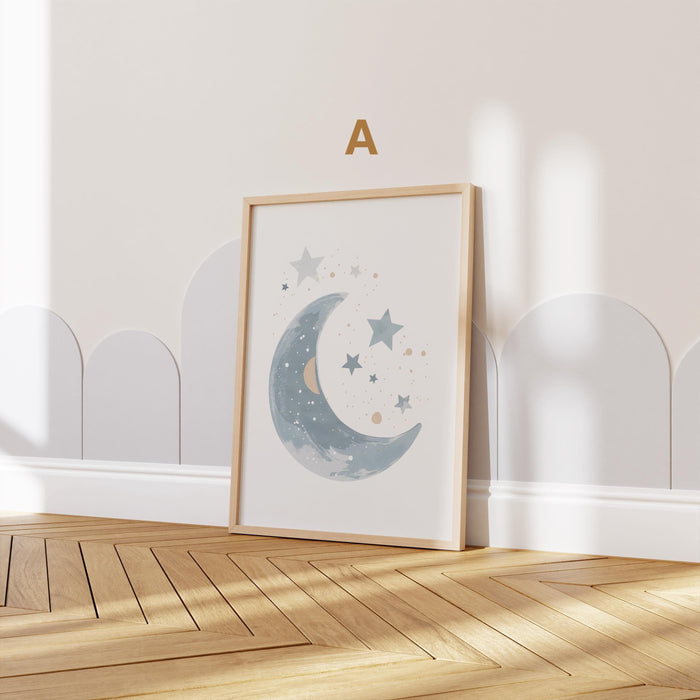 Astronaut Poster Kinderzimmer – Premium Baumwolle Print