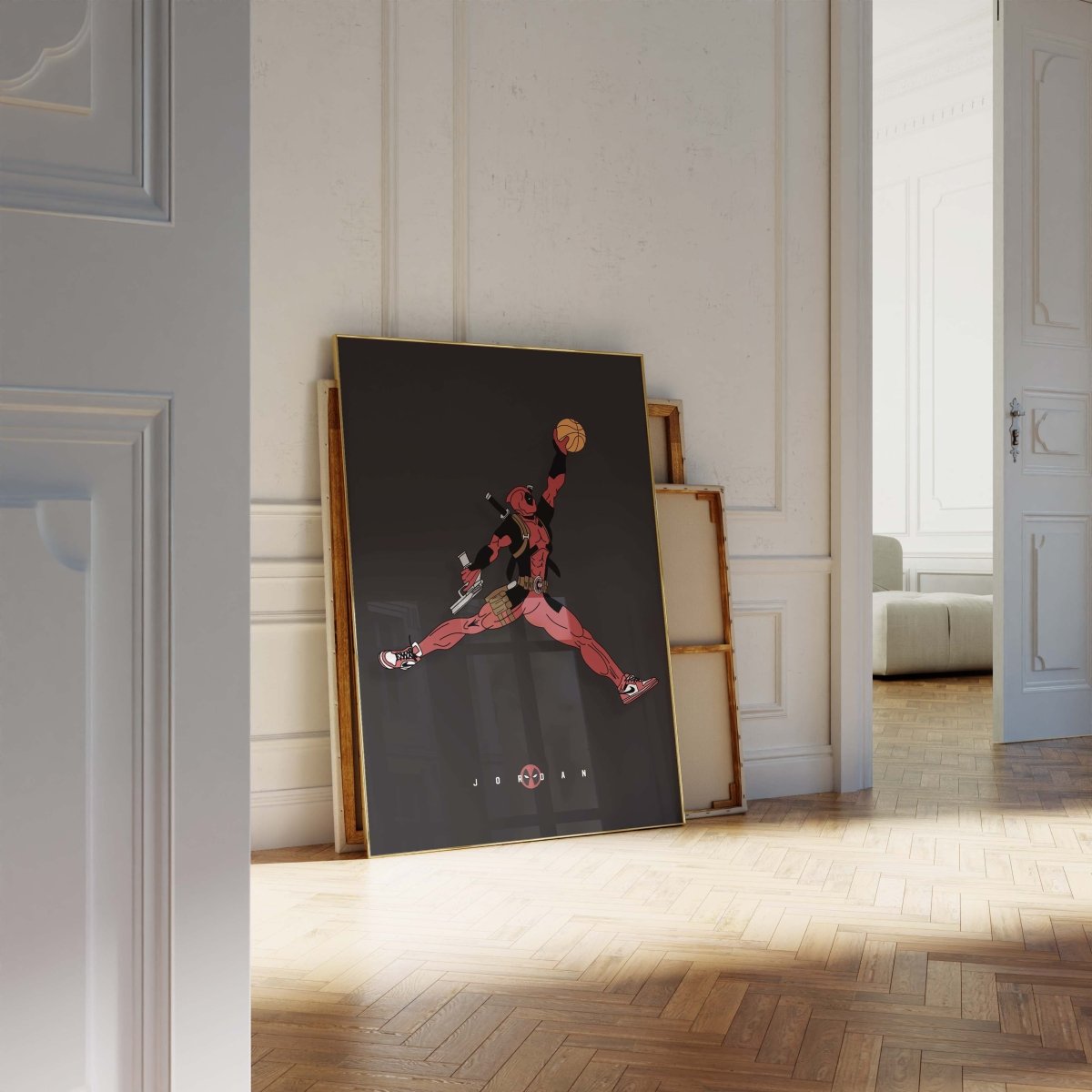 Basketball Superheld Illustration · Pop Art Comic Stil · Moderne Film Charakter Grafik · Print ohne Rahmen - justgoodmood