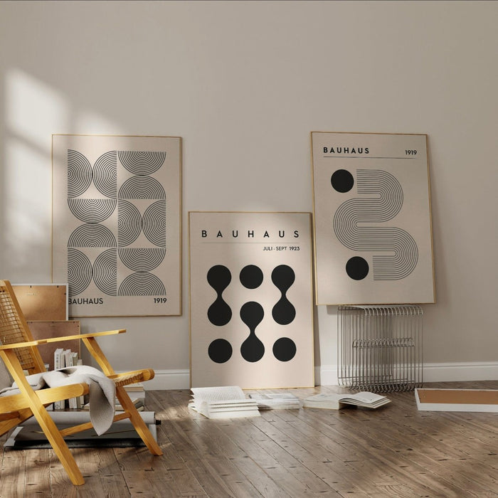 Bauhaus Ausstellung Poster – Premium Baumwoll-Canvas