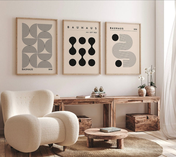 Bauhaus Ausstellung Poster – Premium Baumwoll-Canvas