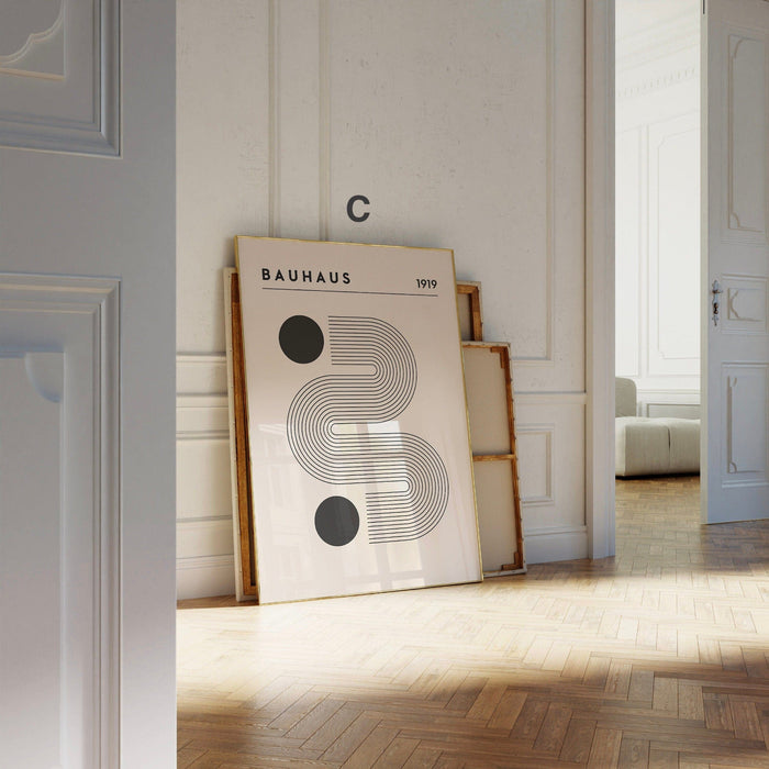 Bauhaus Ausstellung Poster – Premium Baumwoll-Canvas
