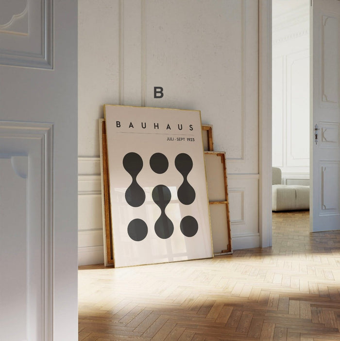 Bauhaus Ausstellung Poster – Premium Baumwoll-Canvas