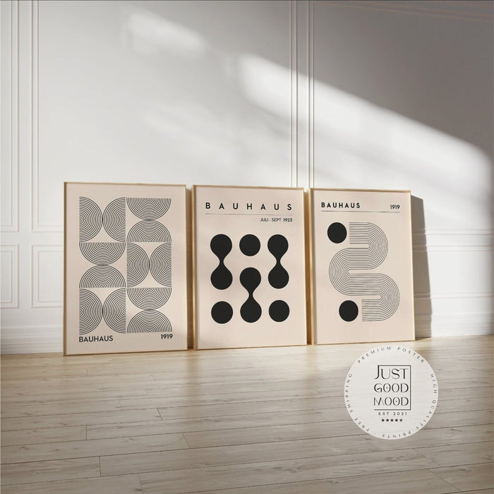 Bauhaus Ausstellung Poster – Premium Baumwoll-Canvas