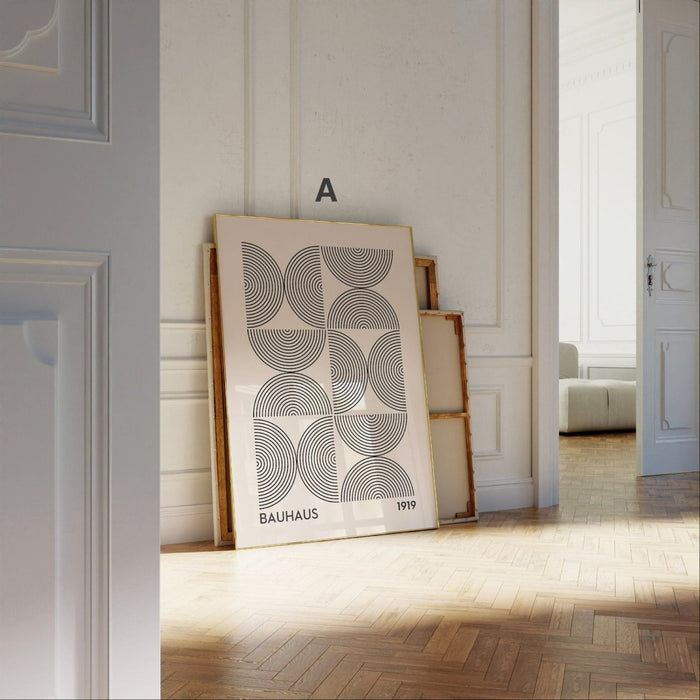 Bauhaus Ausstellung Poster – Premium Baumwoll-Canvas