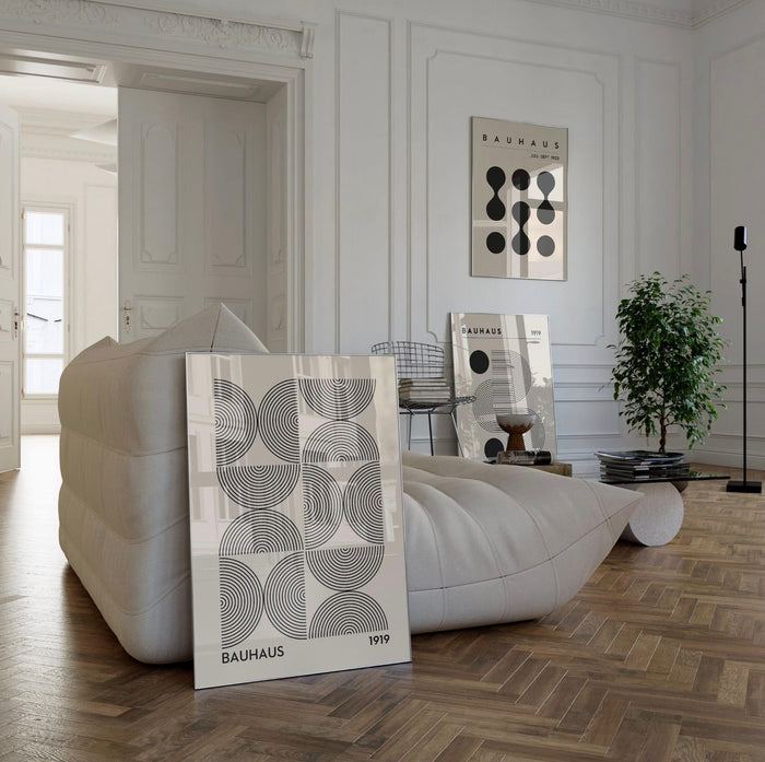 Bauhaus Ausstellung Poster – Premium Baumwoll-Canvas