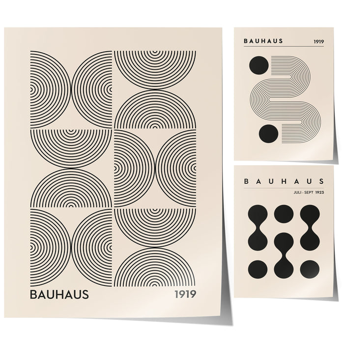 Bauhaus Ausstellung Poster – Premium Baumwoll-Canvas