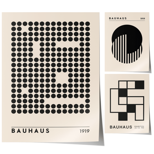Bauhaus Ausstellung Poster I Geschenkidee I Bauhaus Design I Bauhaus Wandkunst I Wand Deko I Deko Print ohne Rahmen - justgoodmood