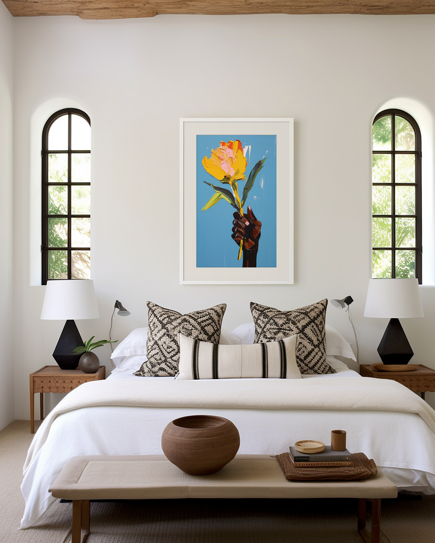 Moderne Kunst Poster · Geschenkidee · Impressionistische Blumen und Elegante Stillleben Kunst · Dekoprint ohne Rahmen