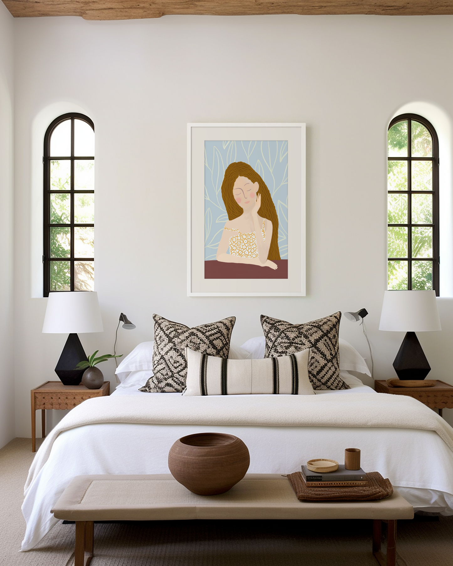 Abstrakte Frauen Poster · Geschenkidee · Abstrakt Frauengesichter Weibliche Silhouetten Line · Dekoprint ohne Rahmen