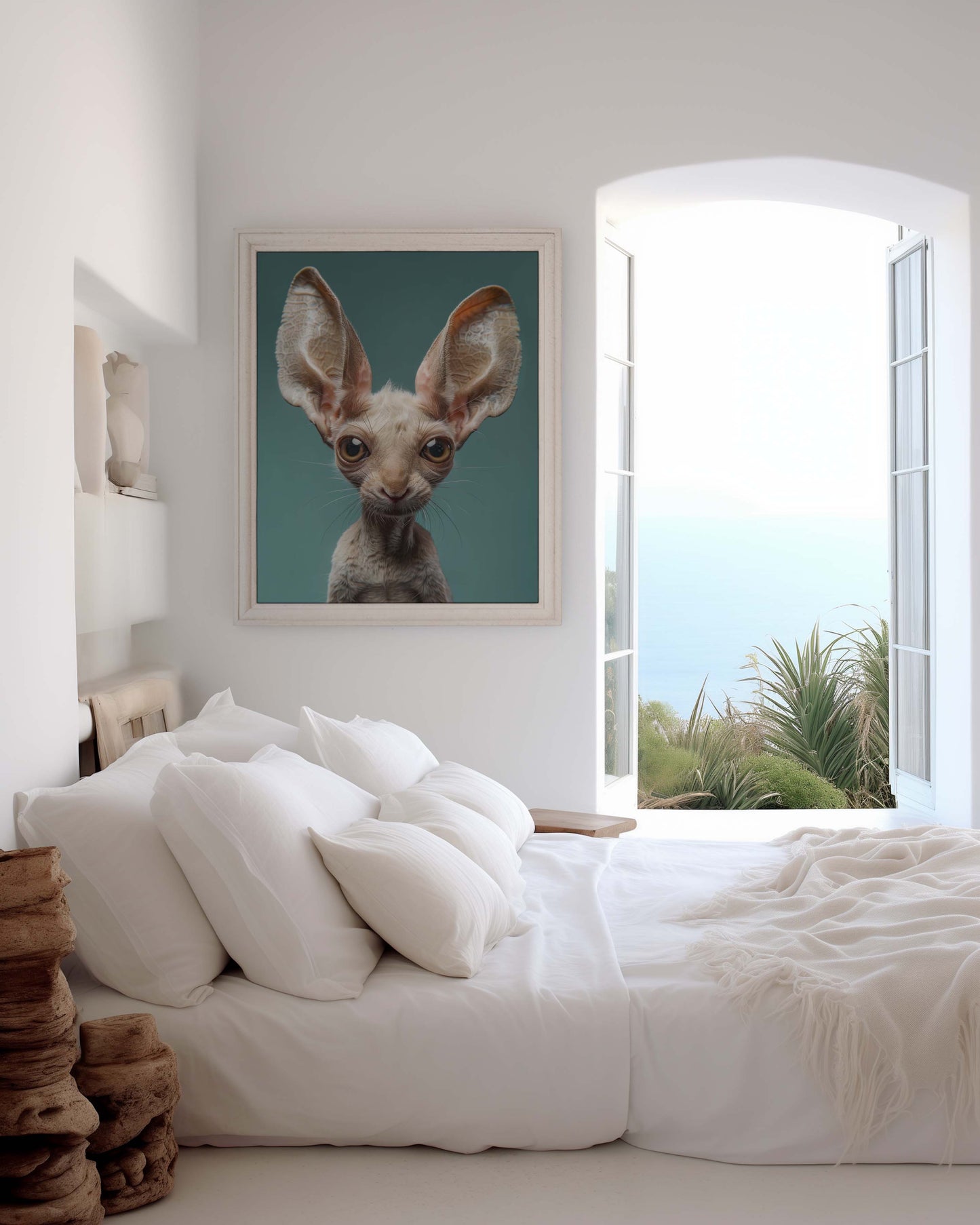 Niedliche Tiere Poster · Geschenkidee · Eichhörnchen, Lemur und Fledermauskatze · Dekoprint ohne Rahmen
