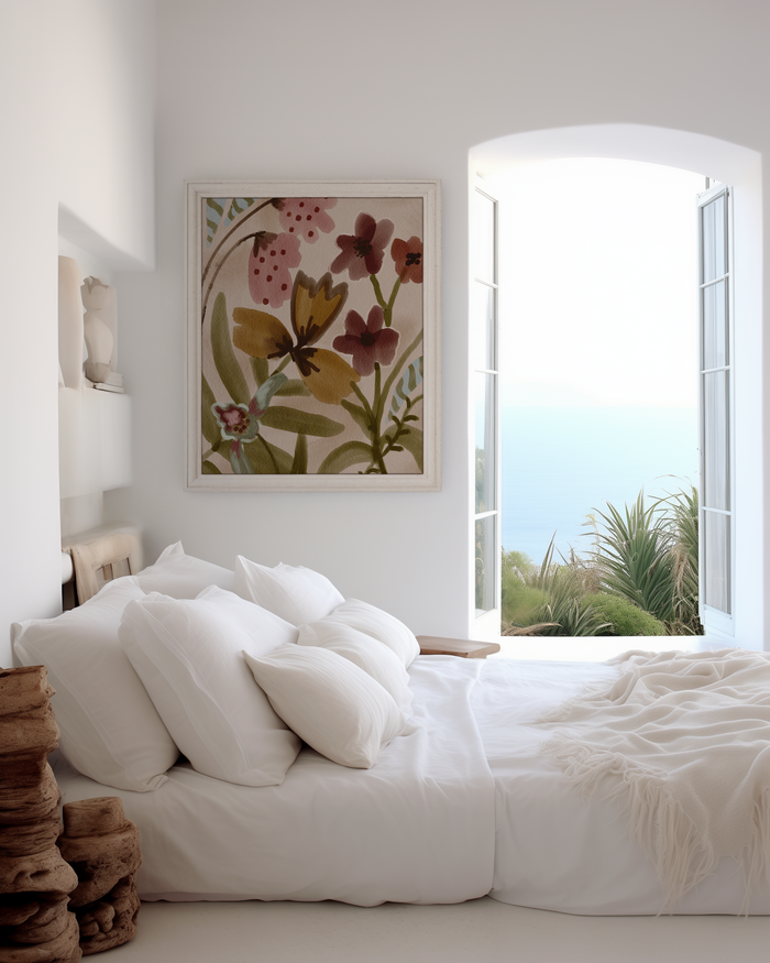 Geschenkidee · Botanische Blumen und Schwan Poster Ästhetische Kunst und Natur Motive · Dekoprint ohne Rahmen | JUSTGOODMOOD