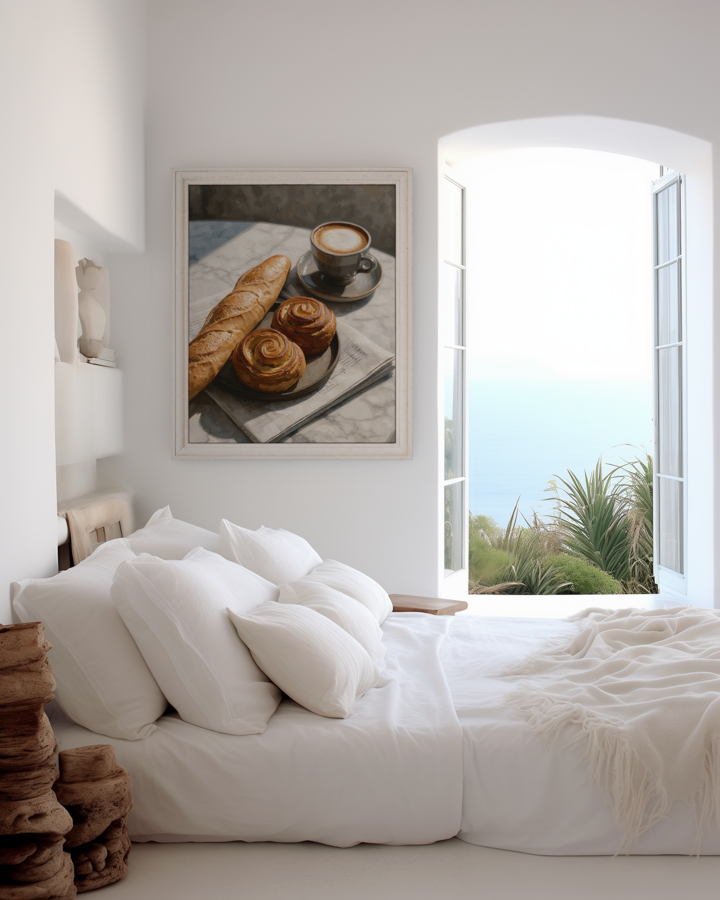 Paris Poster · Geschenkidee · Eiffelturm Café Vintage Stadtillustration · Dekoprint ohne Rahmen