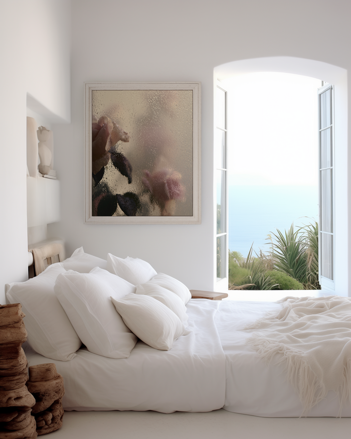 Moderne Blumen Poster | Zarte Rosa Blüten | JUSTGOODMOOD