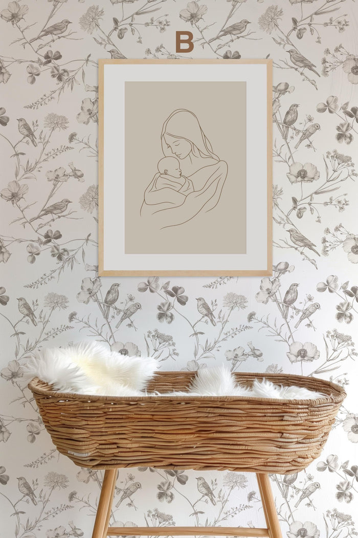 BEIGE Boho Poster Babyzimmer – Premium Baumwolle