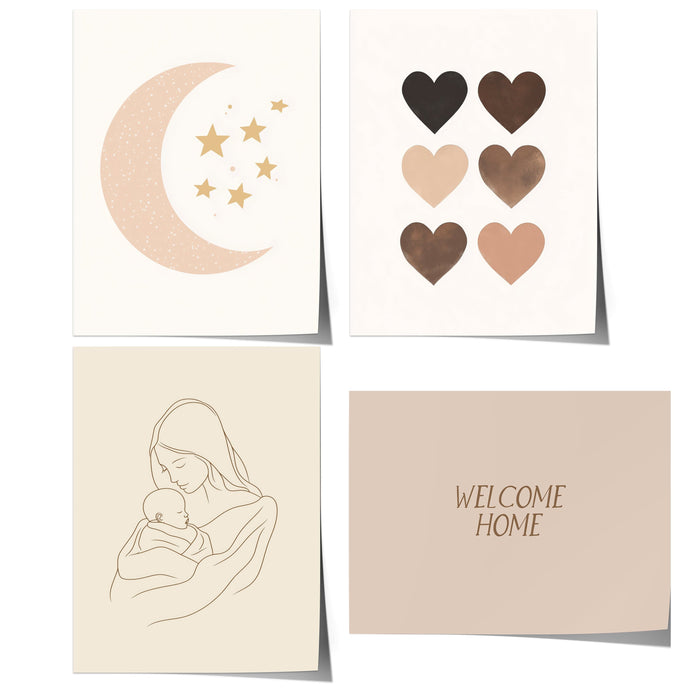 BEIGE Boho Poster Babyzimmer – Premium Baumwolle