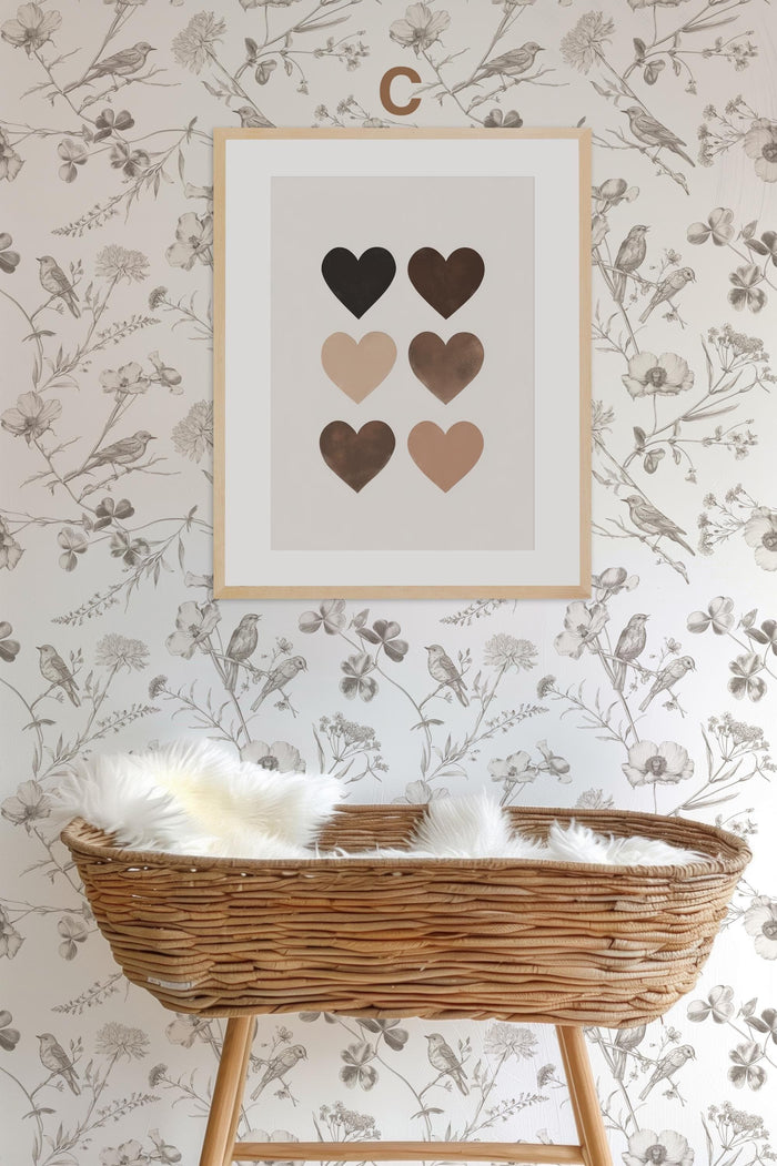 BEIGE Boho Poster Babyzimmer – Premium Baumwolle
