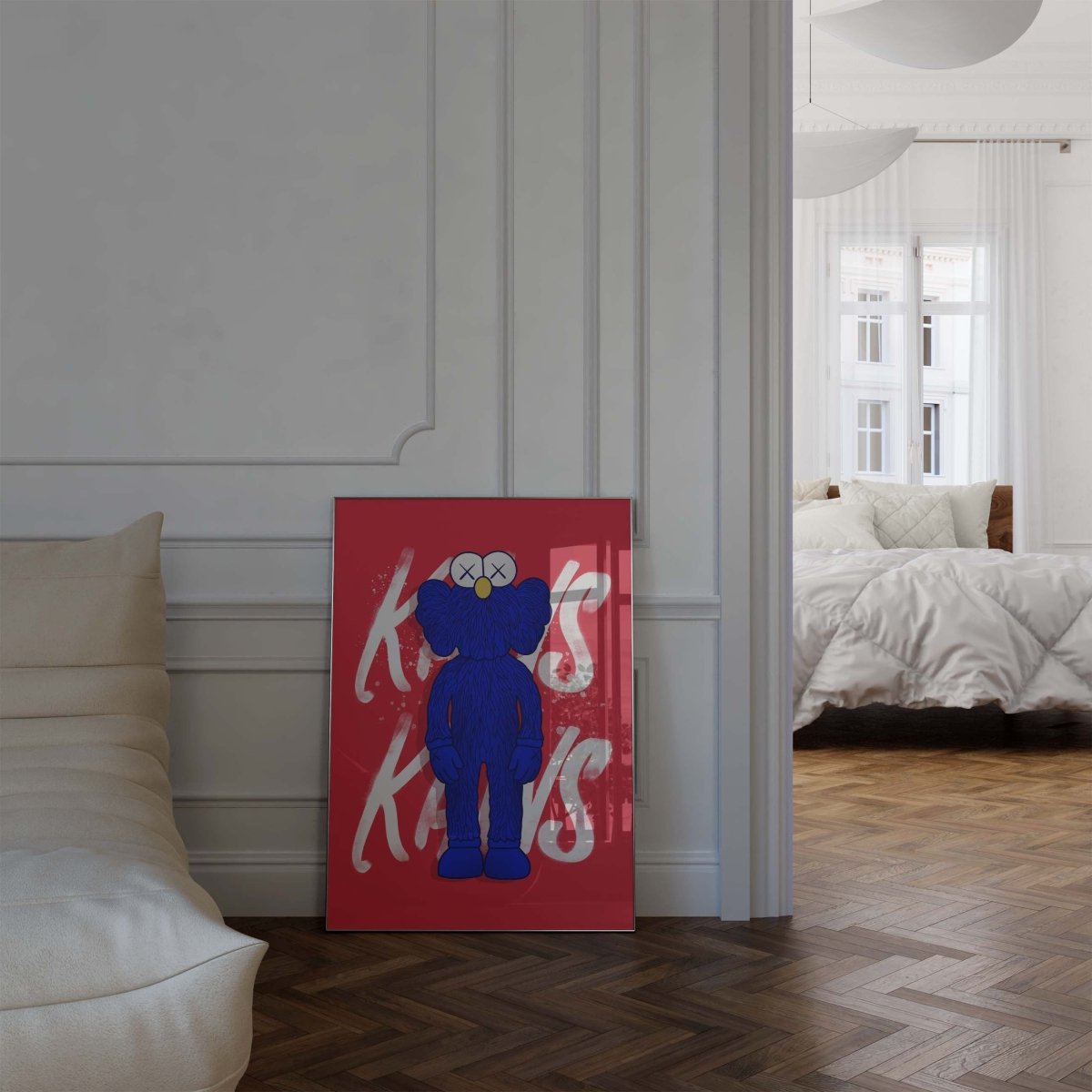 Blaue Street Art Figur Poster · Urban Pop Art Charakter Illustration · Moderne Graffiti Kunst · Print ohne Rahmen - justgoodmood