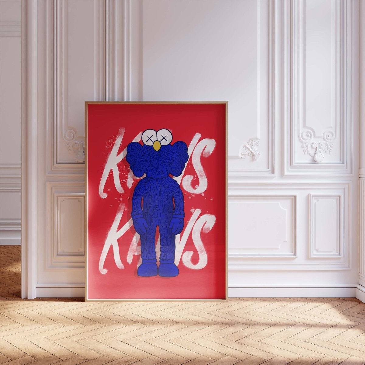 Blaue Street Art Figur Poster · Urban Pop Art Charakter Illustration · Moderne Graffiti Kunst · Print ohne Rahmen - justgoodmood