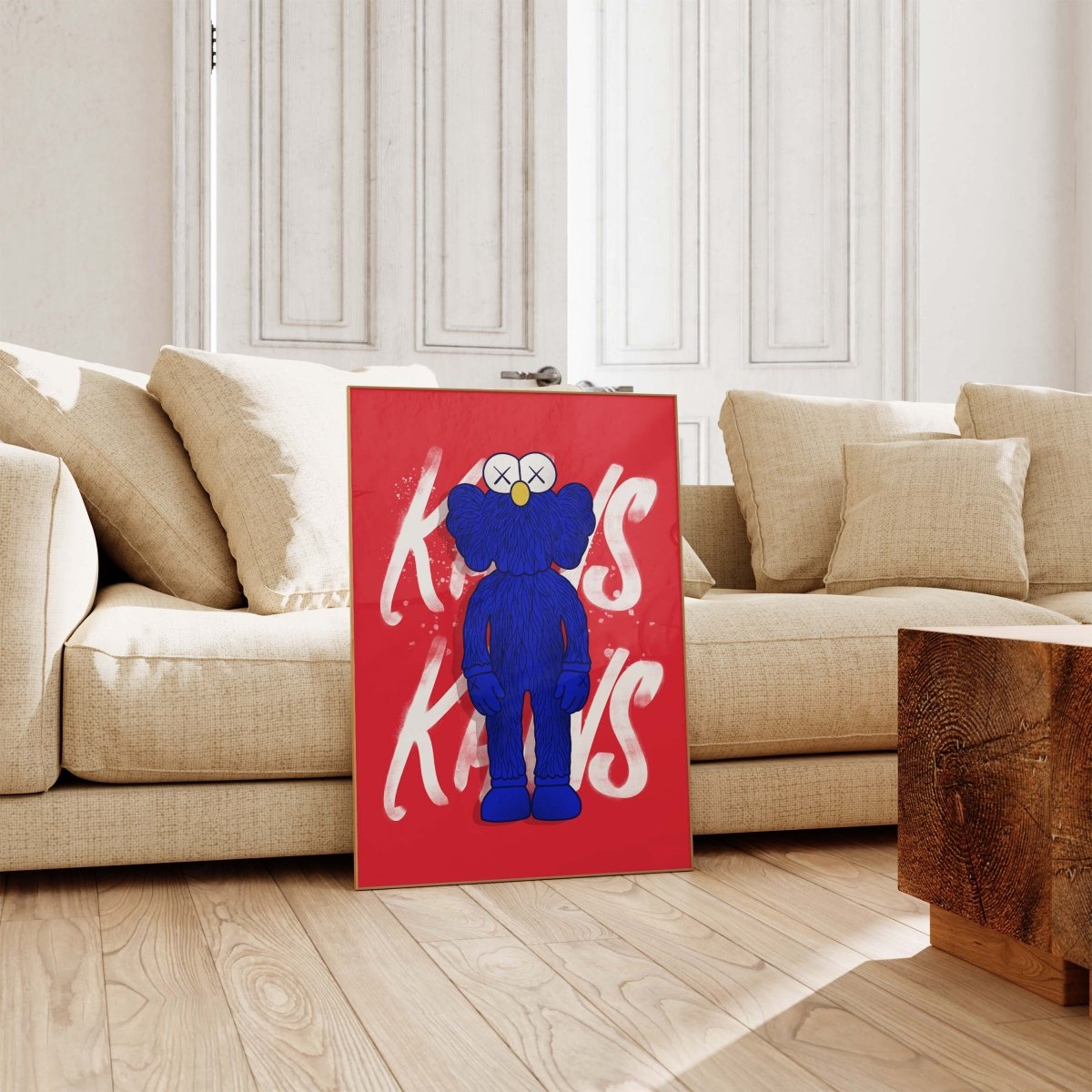 Blaue Street Art Figur Poster · Urban Pop Art Charakter Illustration · Moderne Graffiti Kunst · Print ohne Rahmen - justgoodmood