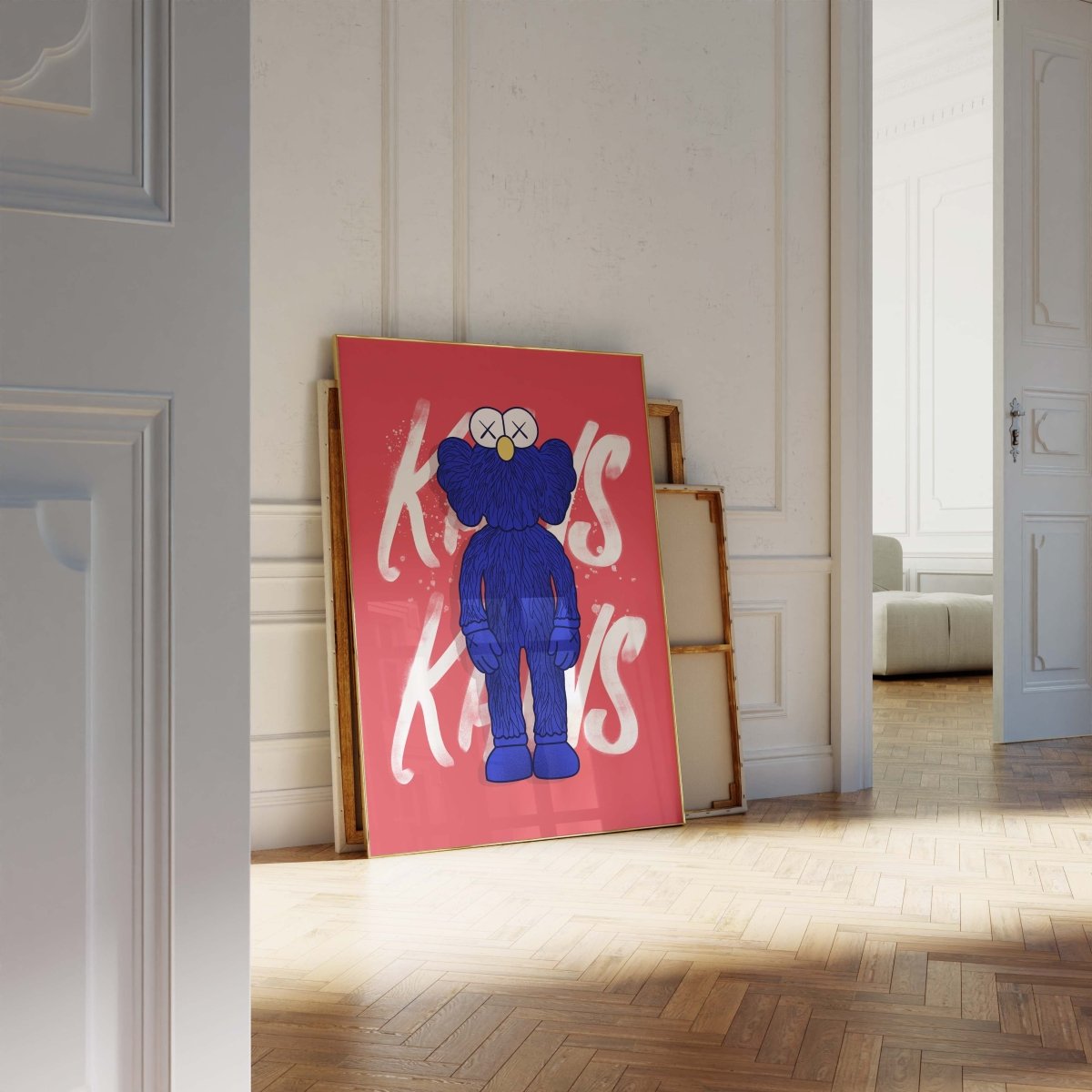 Blaue Street Art Figur Poster · Urban Pop Art Charakter Illustration · Moderne Graffiti Kunst · Print ohne Rahmen - justgoodmood