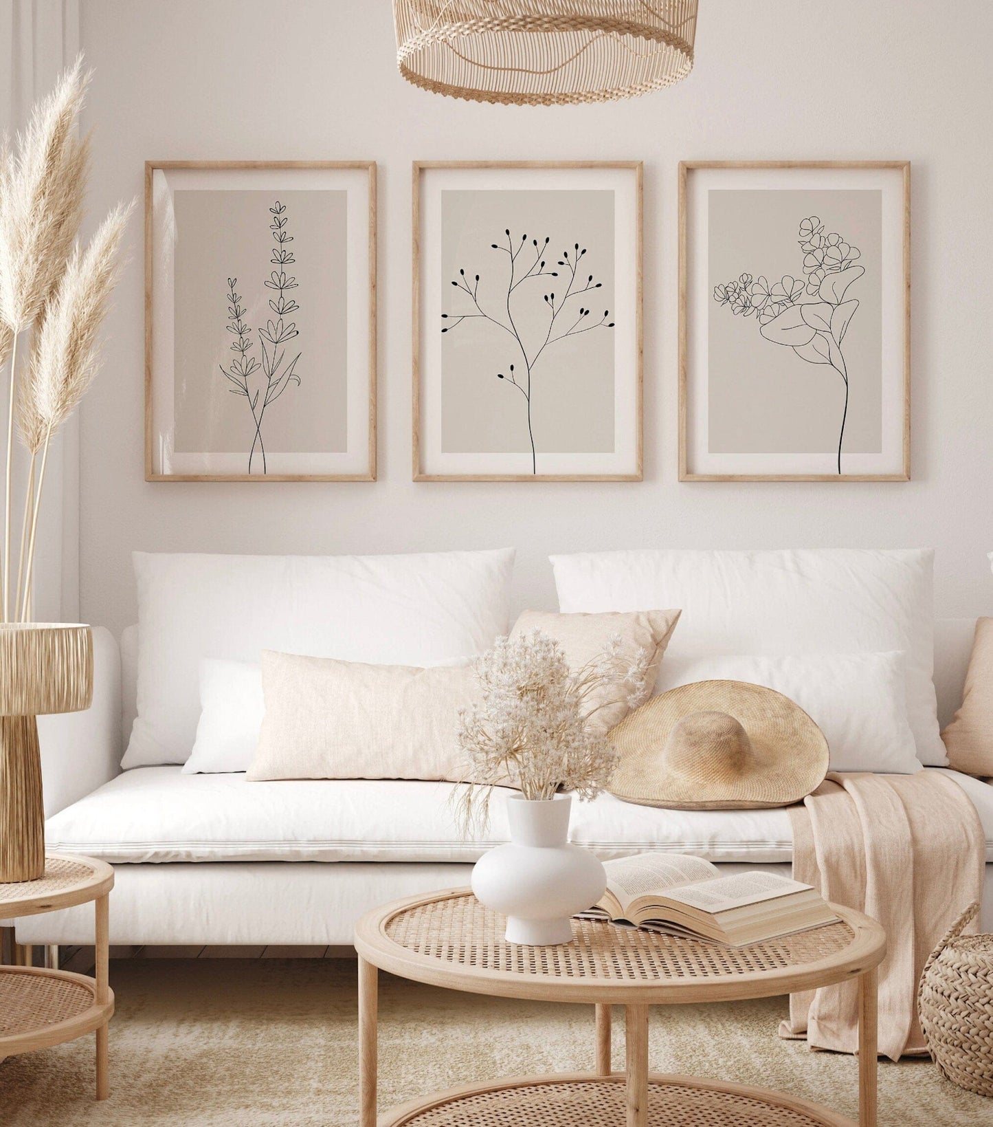 Blumen Minimalistisch Poster · Geschenkidee · Handgezeichnet · Abstract Flower · Line Art · Wand Deko · Deko Print ohne Rahmen - justgoodmood