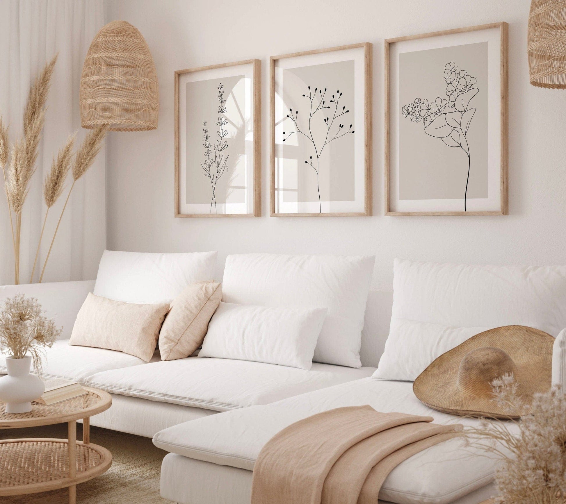 Blumen Minimalistisch Poster · Geschenkidee · Handgezeichnet · Abstract Flower · Line Art · Wand Deko · Deko Print ohne Rahmen - justgoodmood