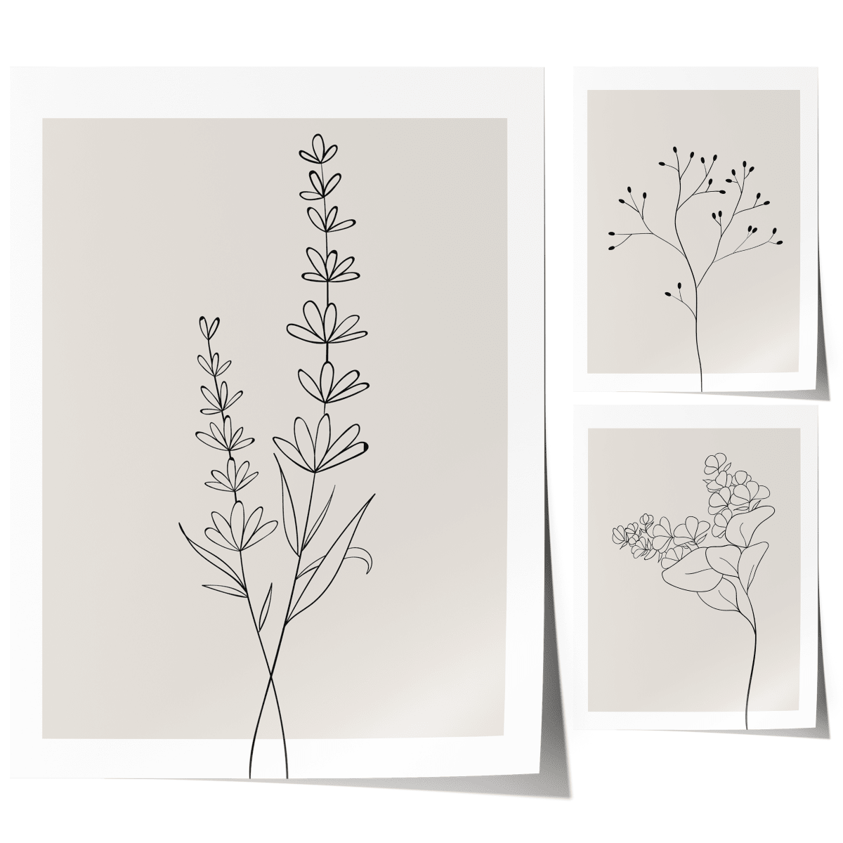Blumen Minimalistisch Poster · Geschenkidee · Handgezeichnet · Abstract Flower · Line Art · Wand Deko · Deko Print ohne Rahmen - justgoodmood