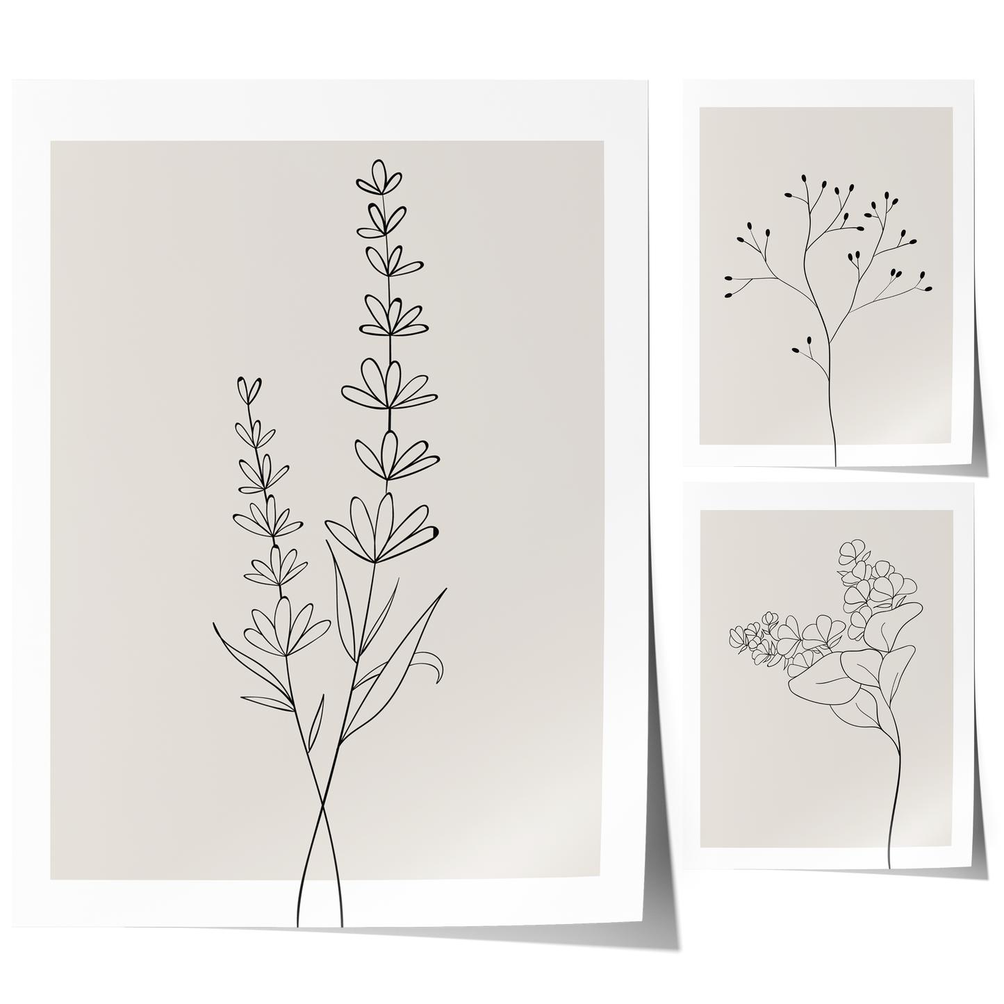 Blumen Minimalistisch Poster · Geschenkidee · Handgezeichnet · Abstract Flower · Line Art · Wand Deko · Deko Print ohne Rahmen