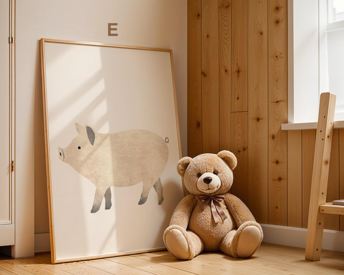 Boho Babyzimmer Poster – Premium Baumwoll-Canvas