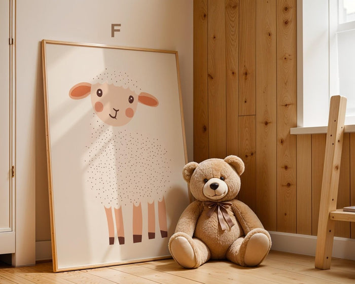 Boho Babyzimmer Poster – Premium Baumwoll-Canvas