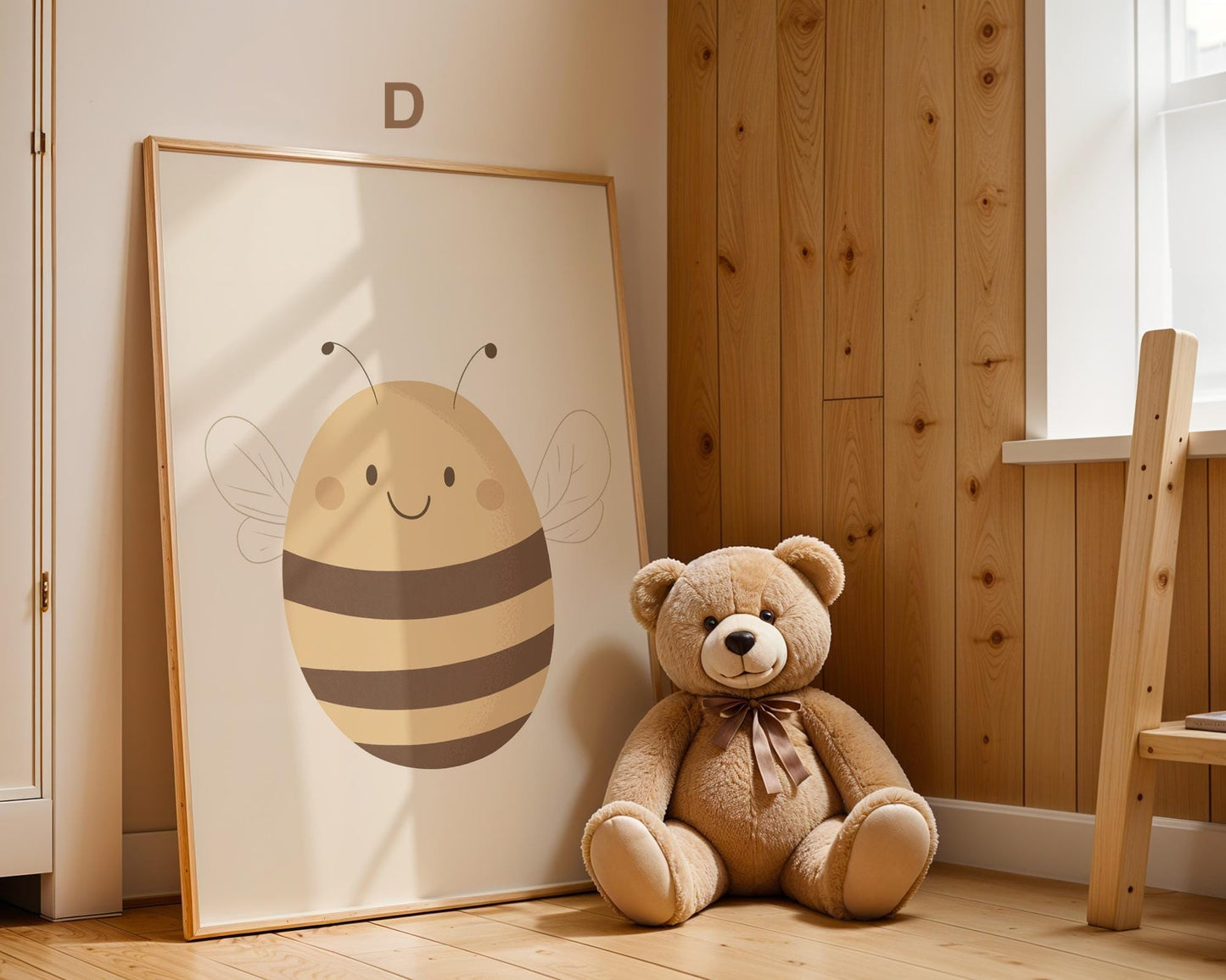 Boho Babyzimmer Poster · Giraffe, Löwe, Bär, Biene, Schwein, Schaf · Niedliche Tier Wandkunst · Skandi Stil ·Pastell· Deko Print ohne Rahmen - justgoodmood