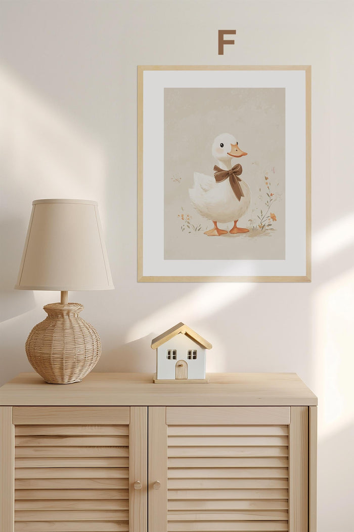 Boho Babyzimmer Poster auf Premium Baumwolle