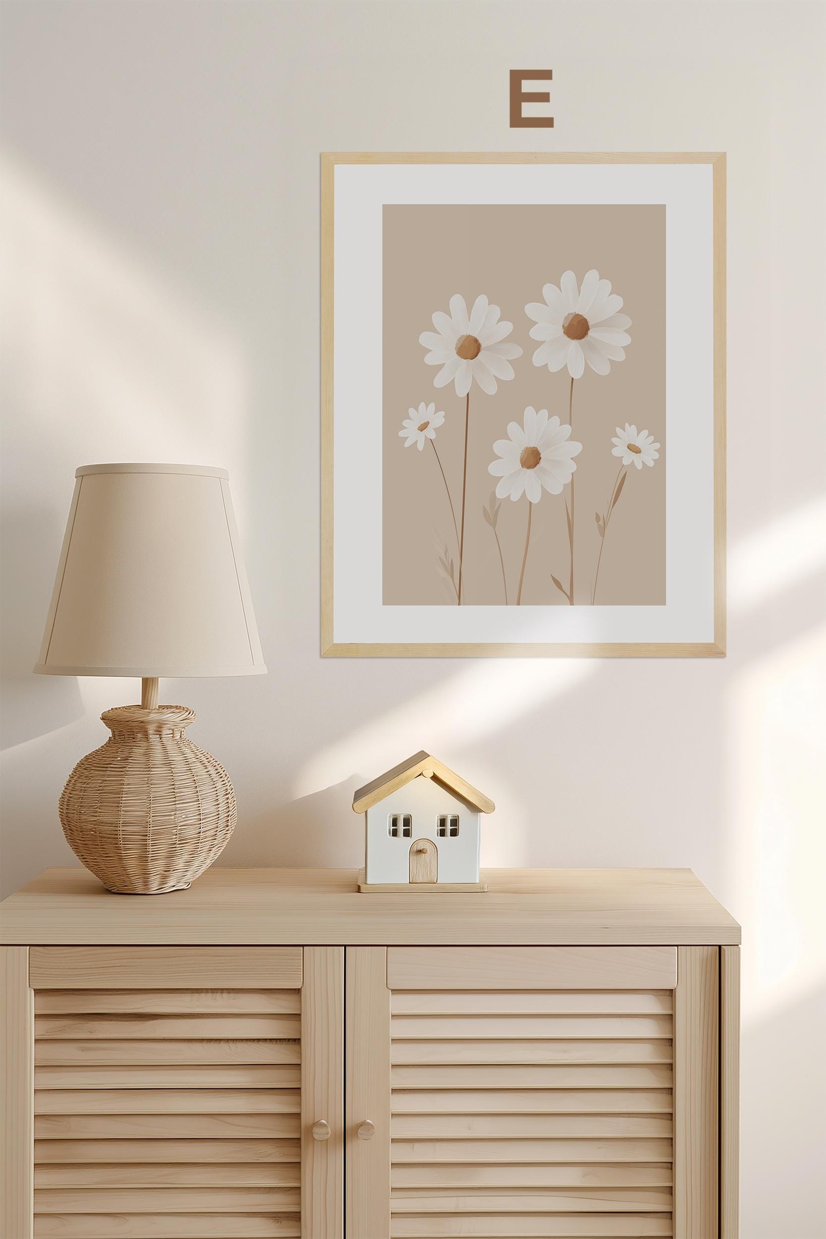 Boho Babyzimmer Poster · Niedliche Ente , Schmetterlinge, Gänseblümchen, Häuser & Sonne Scandi Kinderzimmer Deko · Deko Print ohne Rahmen - justgoodmood