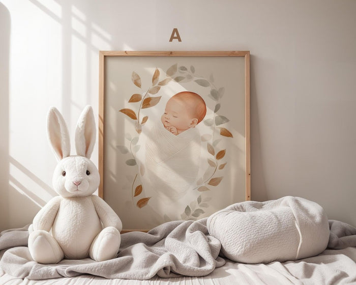 Boho Babyzimmer Poster auf Premium Baumwolle
