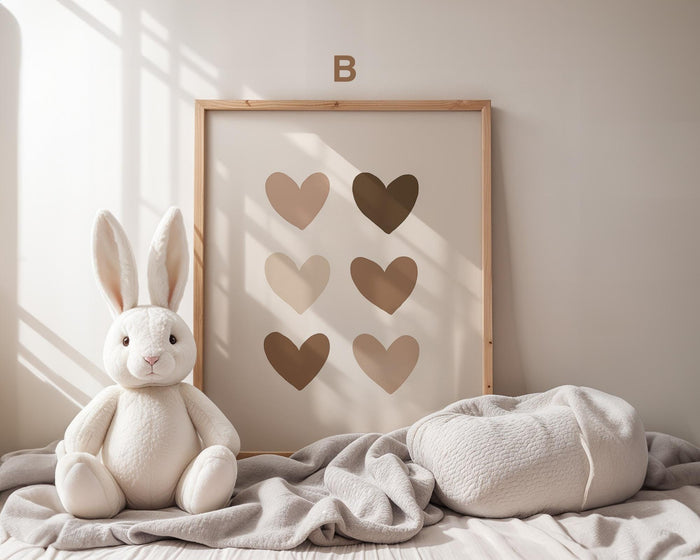 Boho Babyzimmer Poster auf Premium Baumwolle